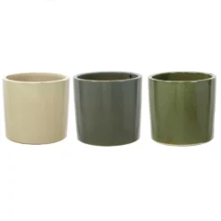 Woodlodge 25cm Conical Glazed Pot (Choice Of 3)