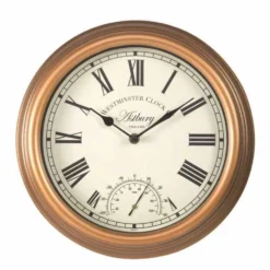 Outside In 12" Astbury Wall Clock & Thermometer