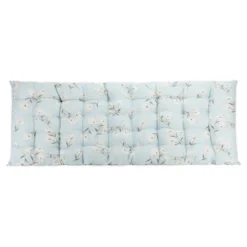 Ascalon 110cm Flower Blue Bench Seat Pad